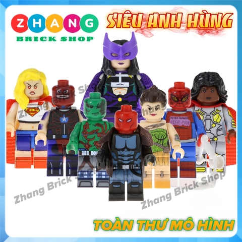 Xếp hình Siêu anh hùng Huntress, Citizen, Red Hood Lego Minifigures POGO PG8123