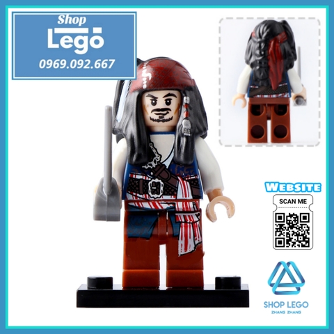 Xếp hình Cướp biển vùng Caribe Jack Sparrow - Carina - Salazar - Henry Lego Minifigures Pogo PG8048
