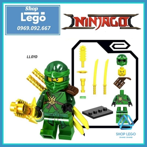 Xếp hình Ninjago Nya- Echo Zane- Jay- General Kozu- Lloyd- Giant Stone Warrior Lego Minifigures PRCK GA143 148