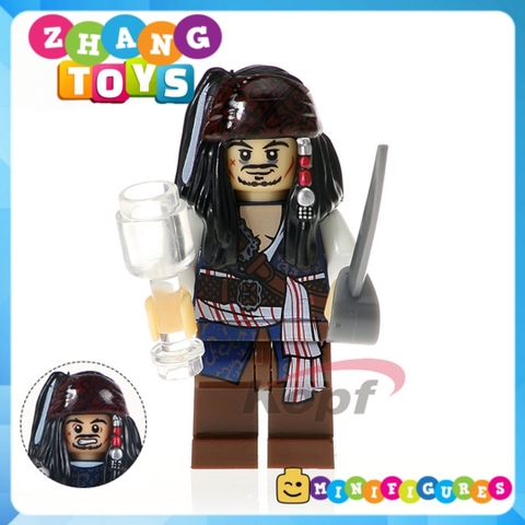 Xếp hình Pirates of the Caribbean Jack Sparrow - Carina - Barbossa - Henry - Scurm - Gibbs Lego Minifigures Xinh X0160