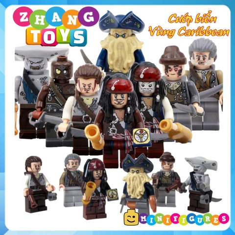 Đồ chơi Xếp hình Pirates of the Caribbean Jack Sparrow Will Turner - Joshamee Gibbs Davy Jones Minifigures KSZ 515