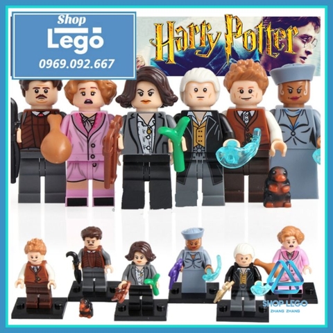 Xếp hình Harry Potter  Jacopo - Queenie - Newt - Gellert Grindelwald- Seraphina Picquery- Tina Lego Minifigures WM6048