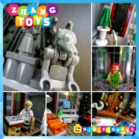 Mô hình lắp ráp bệnh viện Arkham nhốt Joker - The Arkham Asylum Decool 7124 Zhang Brick Shop