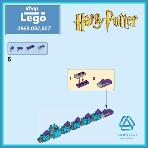 Xếp hình Xà xanh huyền thoại Occamy trong Harry Potter và Fantastic Beasts Lego Minifigures Lele L155