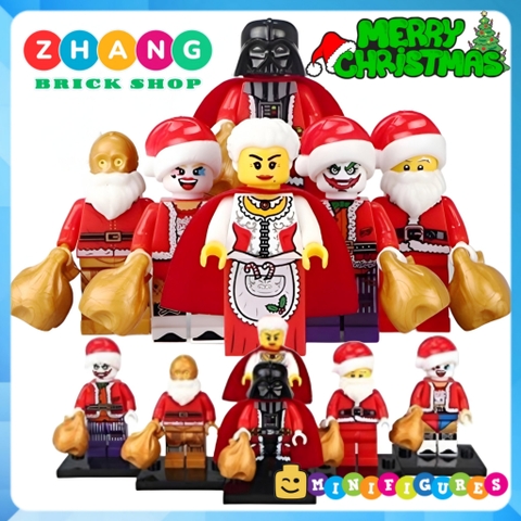 Xếp hình Santa Claus - Darth Vader - Harley Queen - Old Granny - Joker - C-3PO Giáng Sinh Lego Minifigures Xinh X0140