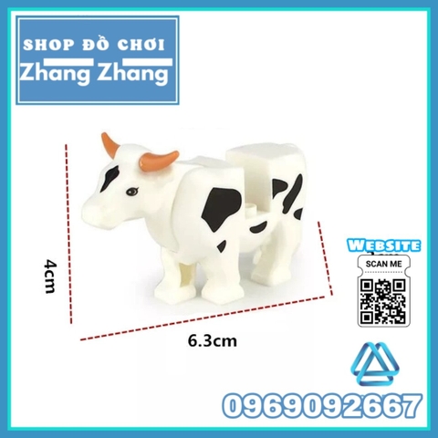 Xếp hình thế giới động vật Báo đốm Hổ vằn Nai sừng tấm bò sữa Lego Minifigures JM001