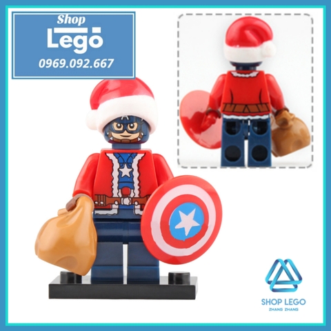 Xếp hình Giáng sinh Siêu anh hùng Marvel - X-men - Deadpool Merry Christmas 2019 Lego Minifigures Xinh X0222