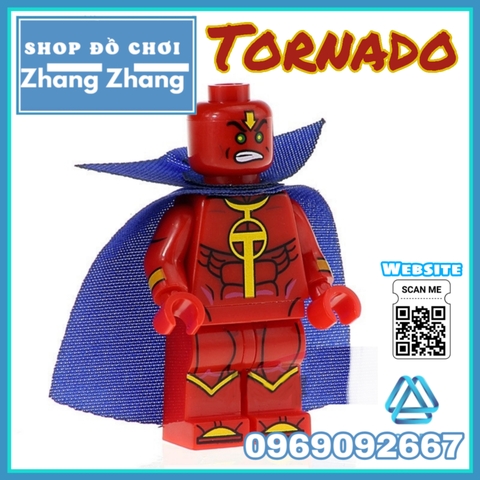 Xếp hình Red Tornado Siêu anh hùng Young Justice Lego Minifigures Kopf KF8028 KF437