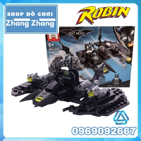 Đồ chơi Xếp hình phi thuyền Batwing của Batman trong Bat Hero mới nhất Lego Minifigures SY1351 MG155C