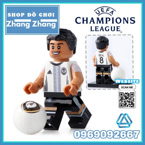 Đồ chơi xếp hình Messi Ronaldo - Neymar JR - Pogba Ibrahimovic - Chicharito Ozil - Beckham Minifigures Kopf KF6032