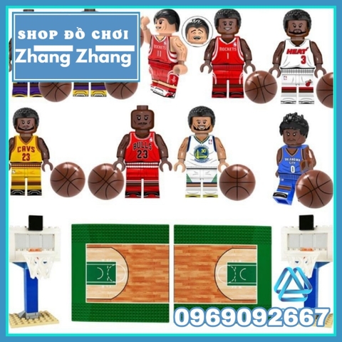 Xếp hình giải bóng rổ nhà nghề NBA đầy đủ bảng rổ Lego Minifigures Koruit KT1021-2A