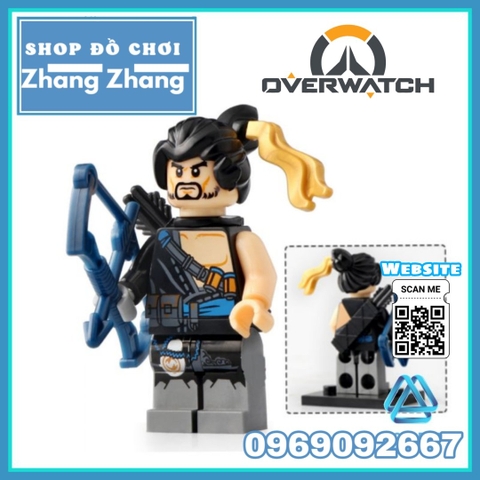Xếp hình Over Watch D.Va Reinhardt Wihelm Jesse Mccree Reaper Soldier 76 Shimada Hanzo Mercy Lego Minifigures Xinh X0230