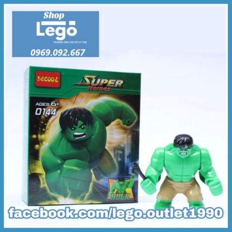 Xếp hình Hulk Avengers Endgame Siêu anh hùng Marvel Lego Minifigures Decool 0144