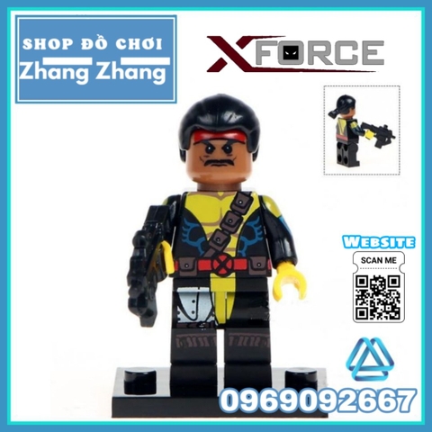 Xếp hình Forge - Domino - Omega Red - Sunfire - Radioactive Man- Pyro- Ripclaw- Union Jack Lego Minifigures POGO PG8082