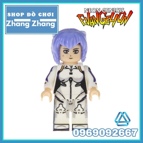 Đồ chơi xếp hình gồm Gendo - Shinji Ikari - Asuka Soryu - Rei Ayanami - Mari Makinami Mô hình Minifigures POGO PG8172