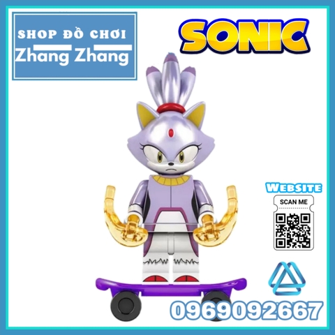 Xếp hình Sonic tặng ván trượt Ray Rabbit The Cat Charmy Bee Tikal Dr. Eggman Blaze Storm Lego Minifigures Kopf KF6124