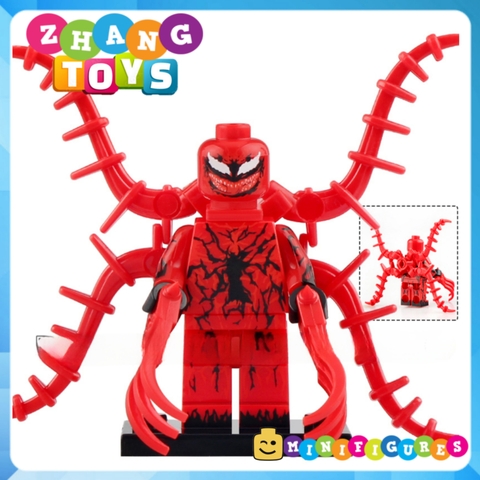Xếp hình mô hình gồm Carnage - Cletus Kasady - Eddie Brock - Anti-Venom - Scream Lego WM6120