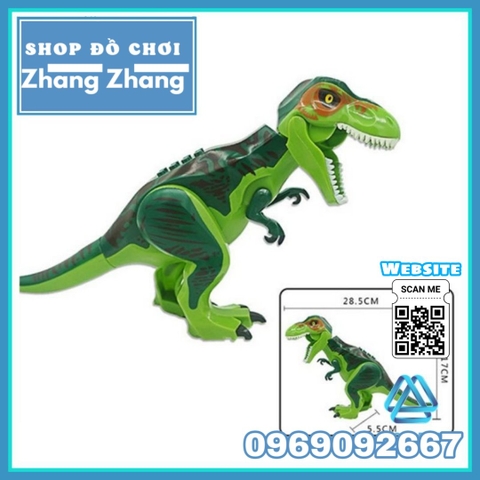 [28 cm] Xếp hình khủng long Dragon Dinosaur Smaug trong công viên khủng long Jurassic Park Lego Minifigures Kopf KF802