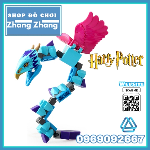 Xếp hình Xà xanh huyền thoại Occamy trong Harry Potter và Fantastic Beasts Lego Minifigures Lele L155