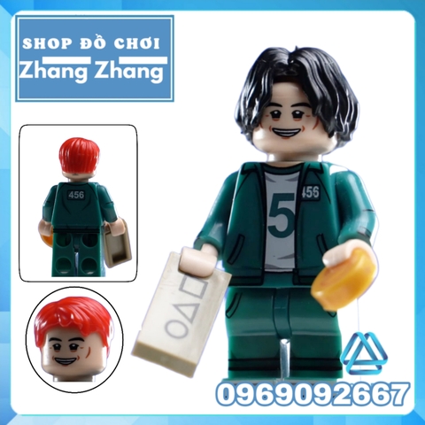 Đồ chơi xếp hình Trò chơi con mực Squid game gồm Seong Gi-hun và Kang Sae-byeok - Sang-woo - Il Nam Minifigures KDL808