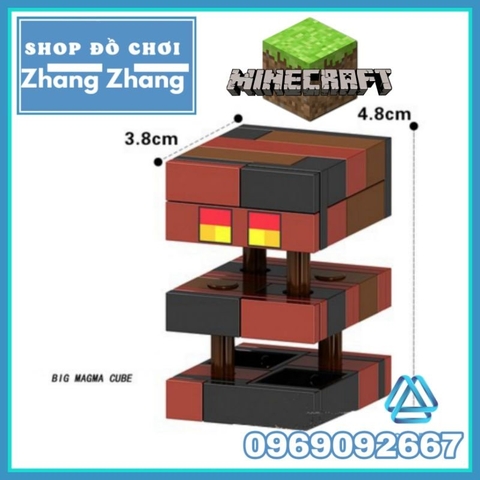 Đồ chơi xếp hình Minecraft trong Mine Blocks gồm Elder Guardian - Iron Golem - Big Magma Cube Minifigures Lele B041 046