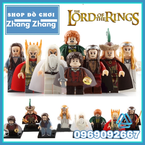 Xếp hình Frodo Gandalf Thranduil Elrond Lake-town Galadriel Arwen Merry Lego Minifigures Pogo PG8148