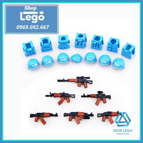 Xếp hình các dòng AK trong quân đội phụ kiện Lego Minifigures POGO AK