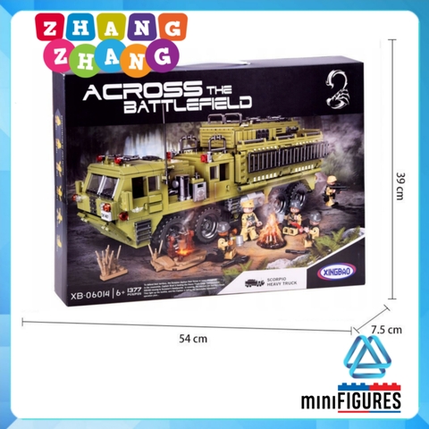 Đồ chơi Xếp hình mô hình pháo phản lực phóng loạt M142 Himars Scorpior Across Battlefield Minifigures Xingbao Xb06014
