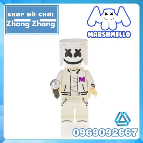 Xếp hình huyền thoại âm nhạc DJ Marshmello Lego Minifigures Kopf KF6089