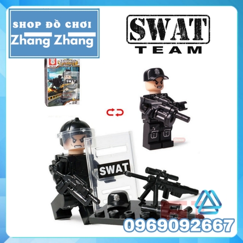 Lego xếp hình cảnh sát police lực lượng đặc nhiệm S.W.A.T Swat Lego MinifiguresTbs Toys Tbs 11-16 Tbs 0211