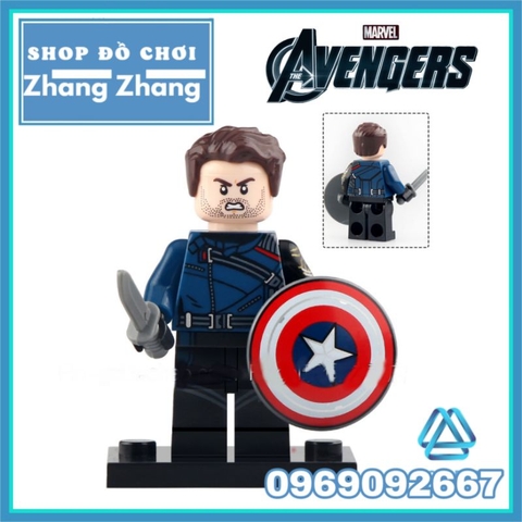 Đồ chơi xếp hình Bucky Scarlet Witch Vision Gamora Captain Falcon Loki Star-Lord Minifigures POGO PG8298