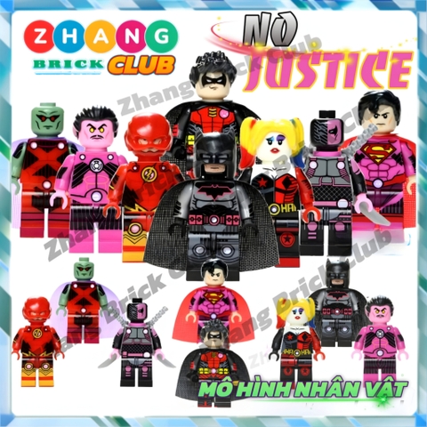 Xếp hình Deathstroke, Martian Manhunter, Flash Siêu anh hùng DC Comics Lego Minifigures POGO PG8211