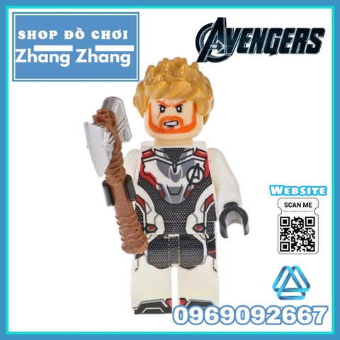 Xếp hình Avengers Nick Fury  - Thor - Iron Man - Hawkeye - Nebula - Spider Man Thanos Lego Minifigures POGO PG8250