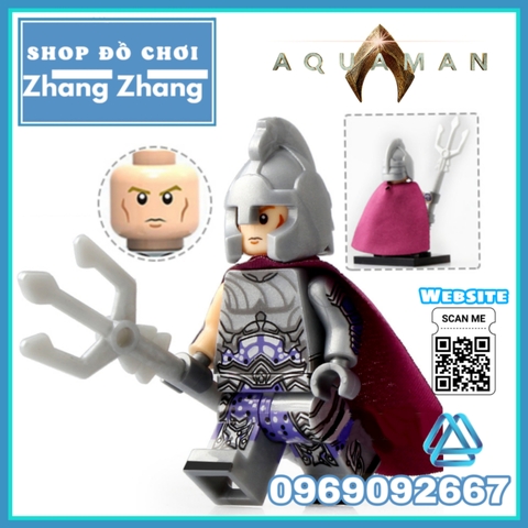 Xếp hình Aquaman Đế Vương Atlantics - Mera - Black Manta - Vulko - Atlanna - Nereus - Orm Lego Minifigures Xinh X0237