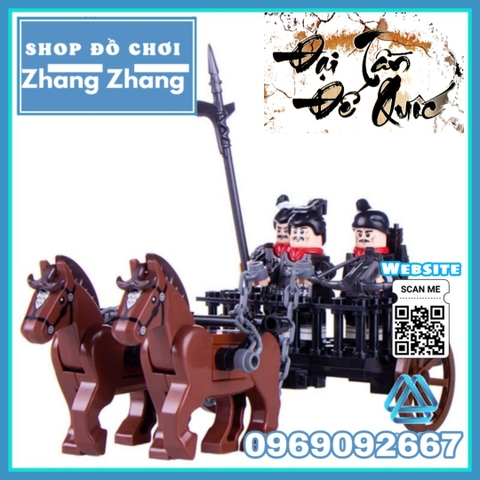 Xếp hình chiến sa xe ngựa đại quân Tần thủy hoàng của đế chế Đại Tần Lego Minifigures Koruit XP601