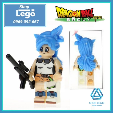 Xếp hình Lauch không cuồng nộ siêu đáng yêu trong Dragon ball Lego Minifigures Kopf KF2019