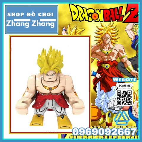 Xếp hình Dragon Ball Z: Broly – Second Coming Super Saiyan huyền thoại Bigfigures Lego Minifigures Kopf Kf6073 kf749