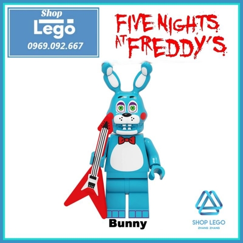 Xếp hình Bunny - Chica - Freddy - Foxy Spintraft - Balloonboy trong five nights at freddy's Lego Minifigures Kopf KF6121