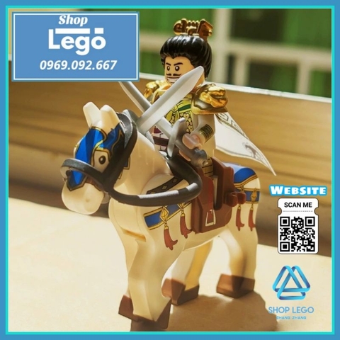 Xếp hình Chiến mã Đích Lô ngựa chiến của Lưu Bị trong Tam quốc diễn nghĩa Lego Minifigures DW001 006