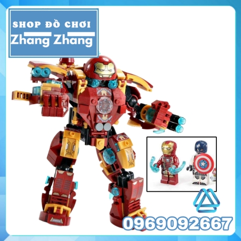 [327 hình] Xếp hình Iron Man Hulkbuster biến hình mới nhất 2020 siêu đẹp siêu rẻ Lego Minifigures SY1339