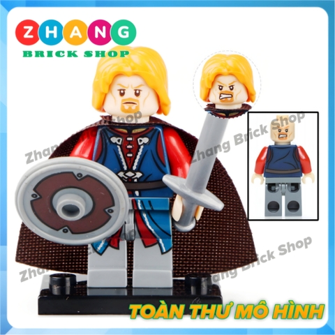 Xếp hình The Hobbit Theoden - Eomer - Rohan - Wormtongue - Boromir - Aragorn - Bowman Lego Minifigures Pogo PG8031