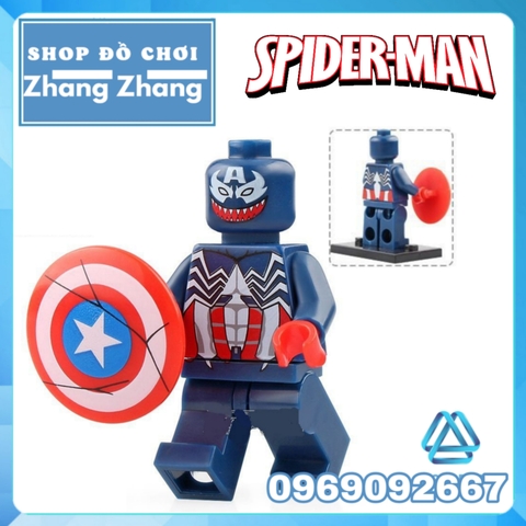Xếp hình Symbiote Iron Man - Venom - Wolverine - Spider-Man - Deadpool Lego Minifigures WM6044