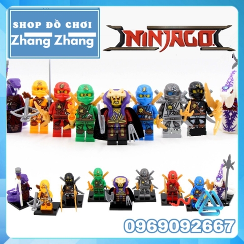 Xếp hình Ninjago: Master of Spinjitzu đại chiến tộc rắn Pythor Chen Lego Minifigures Xinh X0118