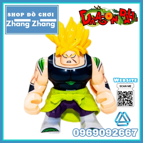 Xếp hình Broly SSJ2 Siêu saiyan cấp 2 trong Songoku Dragon Ball Z Bigfig Lego Minifigures Kopf Kf6073 Kf748