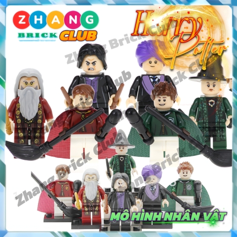 Xếp hình Harry Potter gồm McGonagall - Quirrell - Snape - Dumbledore - Slytherin Gryffindor Lego Minifigures POGO PG8162