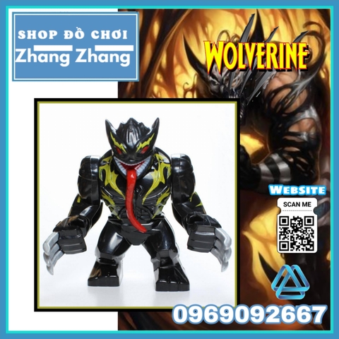 Xếp hình Symbiote Wolverine siêu anh hùng Marvel X-men BigFigures Lego Minifigures POGO PG2064 PG8241