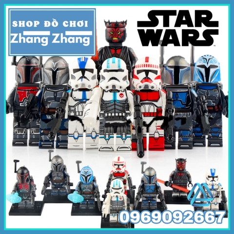 Xếp hình Star Wars Echo - Bo Katan Mandalorian Darth Maul Clone Trooper Lego Minifigures WM6098