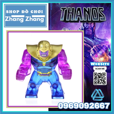 Xếp hình Thanos Crystal trong suốt Avengers Infinity War Vũ trụ Marvel Lego Minifigures Xinh EG127