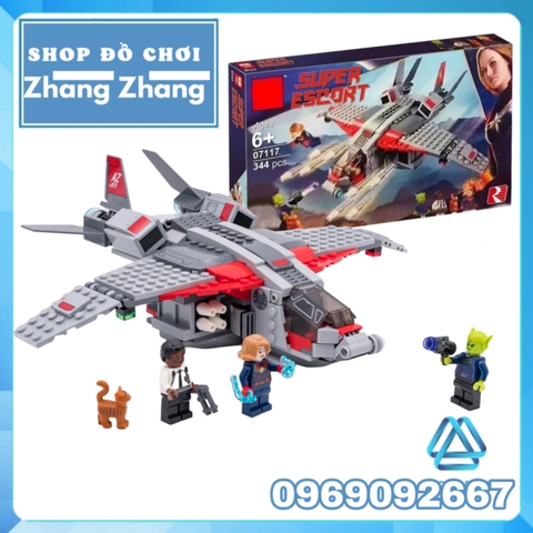 [344 hình] Xếp hình Phi thuyền Captain Marvel đột kích Skrull Lego Minifigures Lepin 07117