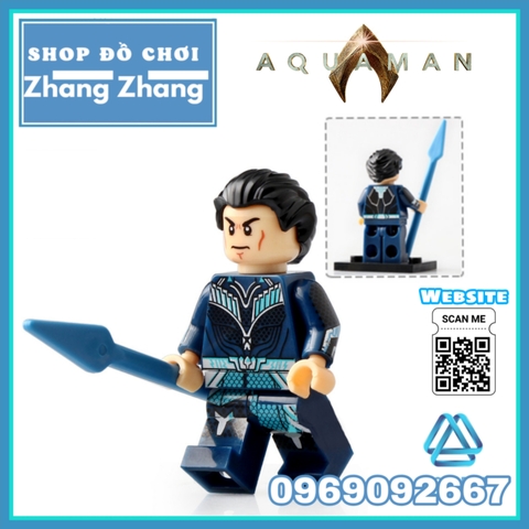 Xếp hình Aquaman Đế Vương Atlantics - Mera - Black Manta - Vulko - Atlanna - Nereus - Orm Lego Minifigures Xinh X0237